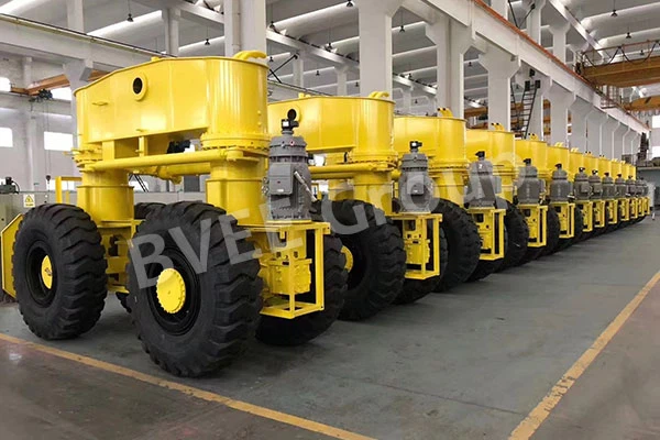 Portálový žeriav s gumovými pneumatikami